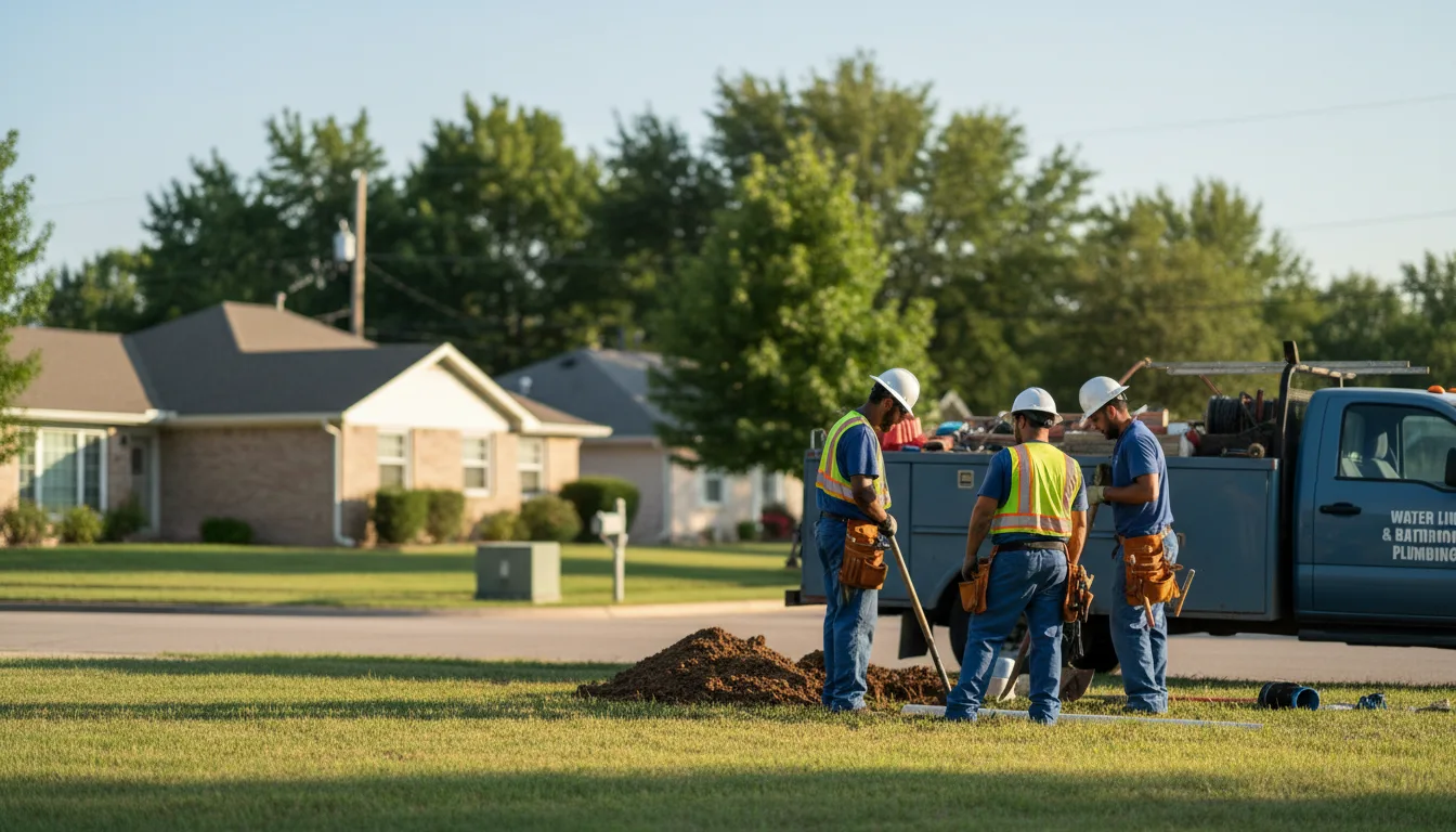 Residential water line and bathroom plumbing service in Lakota, ND